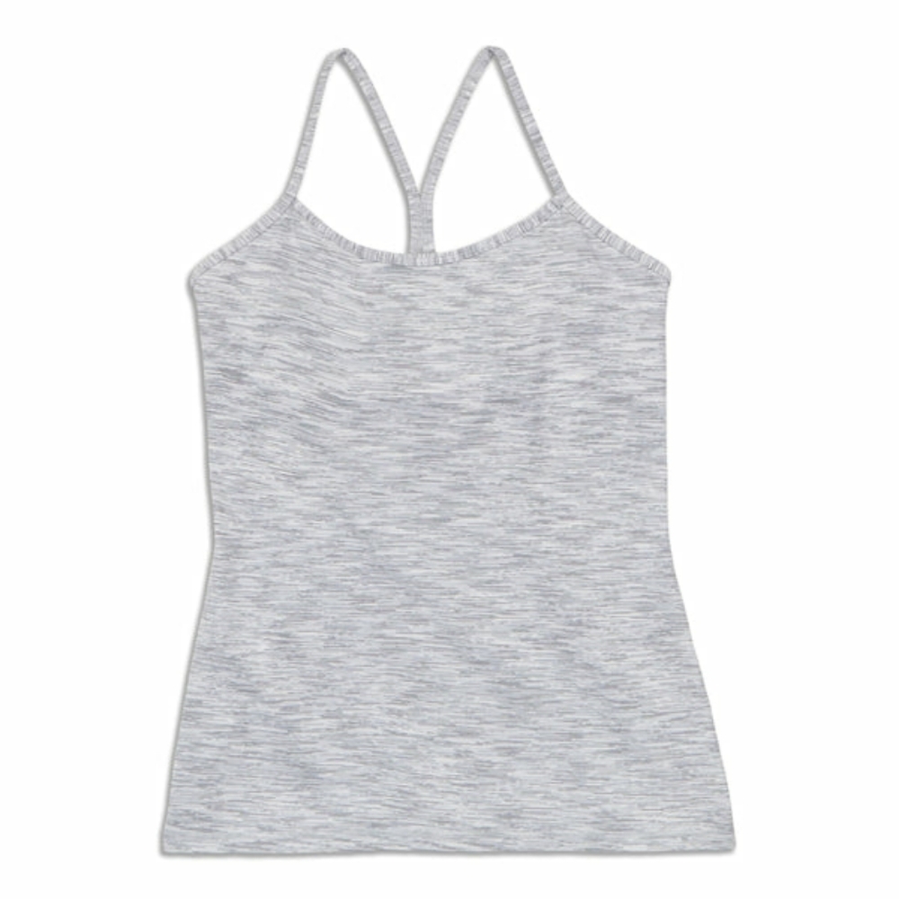 Lululemon Gray Striped Power Y Racerback Top Size 6
